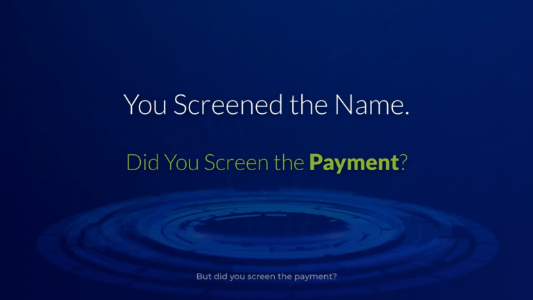 Did you screen the payment?