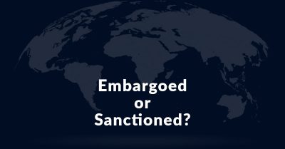 Embargoed or sanctioned